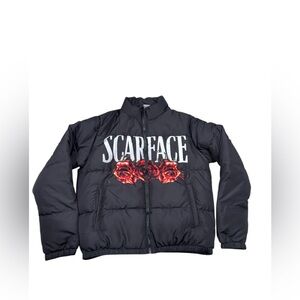 Scarface Black Jacket with Red Accents